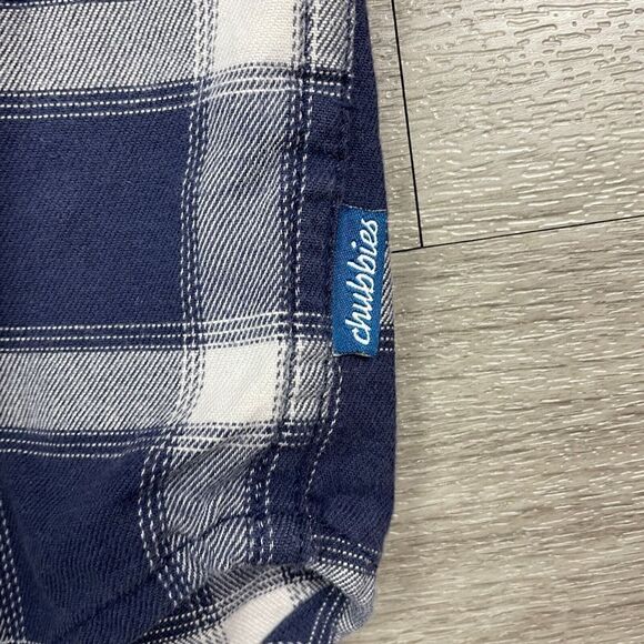 Chubbies Shirt Mens Large Blue The Nutter Plaid Casual Buttons - Picture 3 of 11